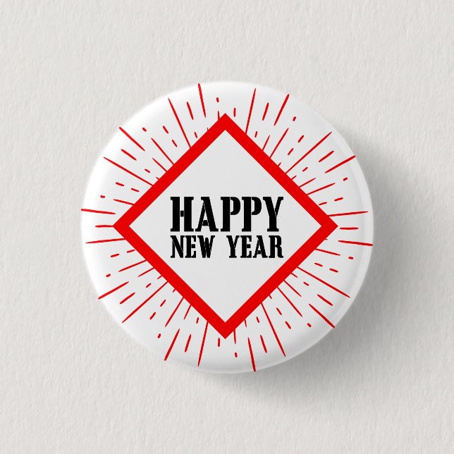 Happy New Year Button (Vorderseite)