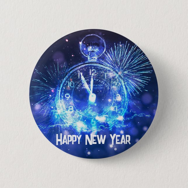 Happy New Year Button (Vorderseite)