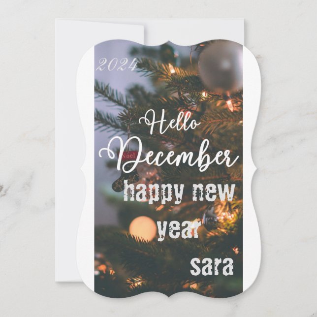 Happy New Year Card Einladung (Vorderseite)