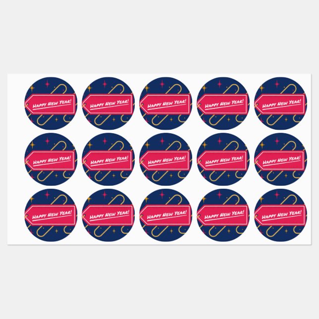 Happy New Year Celebration Sticker (Blatt)