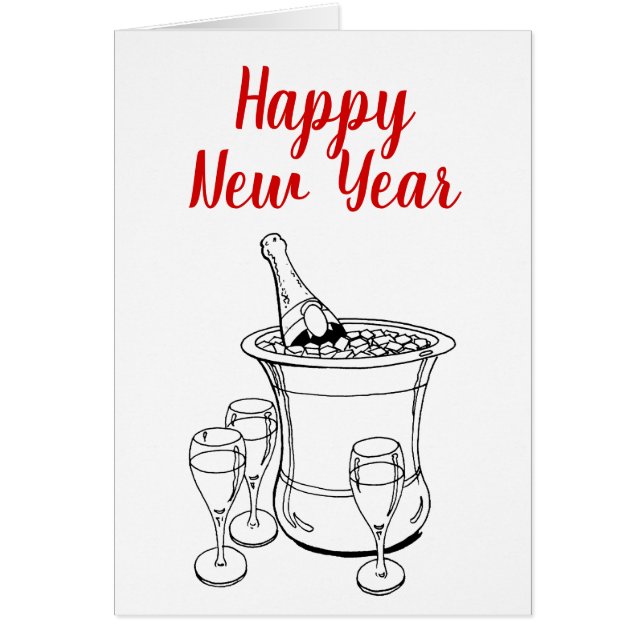Happy New Year Champagne Bucket Glasses (Vorne)