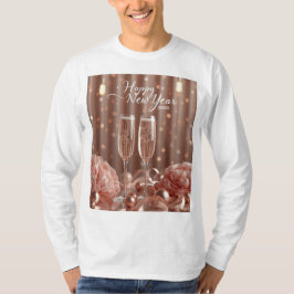 happy new year champagne glow long sleeve T-Shirt