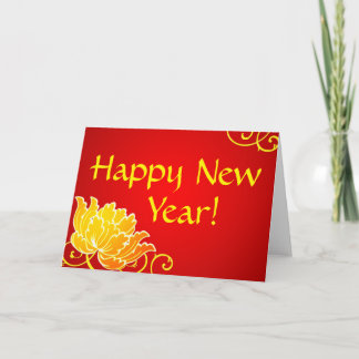 Happy New Year Chinese Grußkarte Feiertagskarte