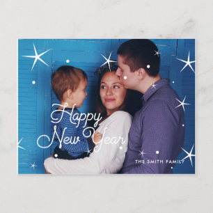 Happy New Year Classic Foto Postkarte