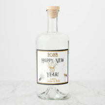 Happy New Year Clock, Hat, Confetti, Custom Champa