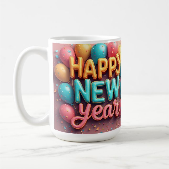 Happy New Year Coffee Mug (Gauche)