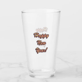 Happy New Year Colorful Glas