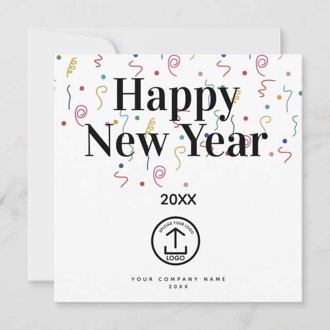 Happy New Year Company Business Logo Holiday (Vorderseite)