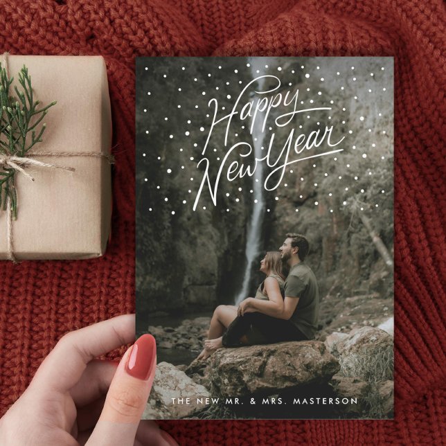 Happy New Year Confetti Feiertagskarte (Von Creator hochgeladen)