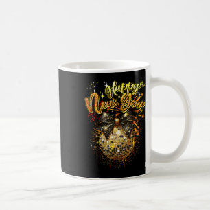 Happy New Year Coquette Bow Disco Silvester Kaffeetasse
