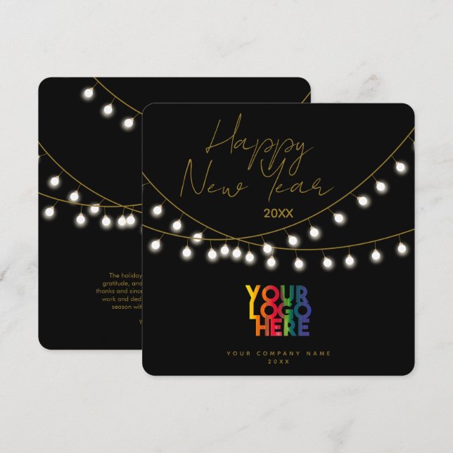 Happy New Year Corporate Business Logo Holiday (Vorne/Hinten)