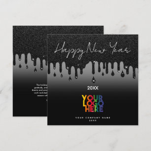 Happy New Year Corporate Business Logo Schwarz