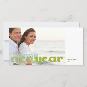 Happy New Year Corporate Foto Postcard Feiertagskarte
