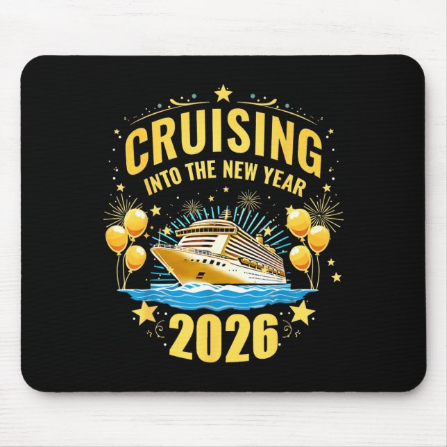 Happy New Year Cruise 2026 Party Trip Cruising Int Mousepad (Vorne)