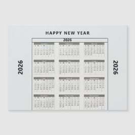 Happy New Year Custom Present Magnetkarte