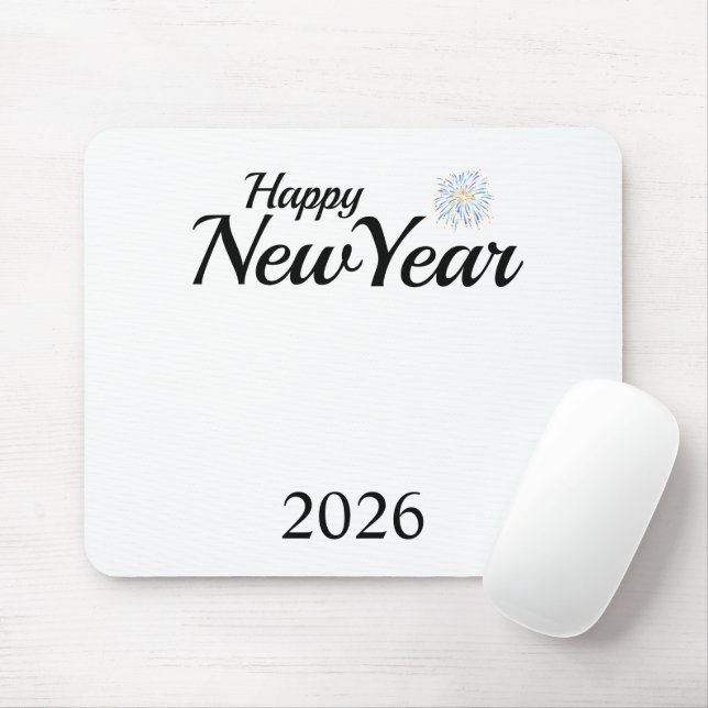 Happy New Year Custom Present Mousepad (Mit Mouse)