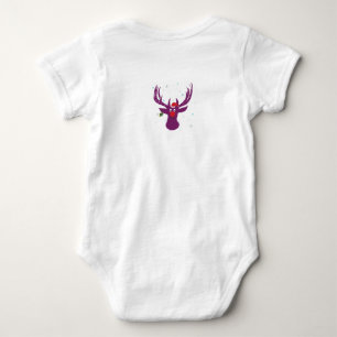 Happy New year Deer Baby Jersey Bodysuit Strampler