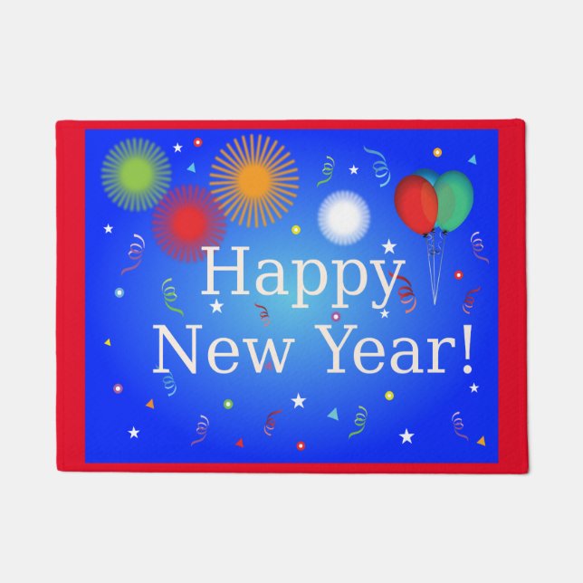 Happy New Year Door Mat Fußmatte (Vorderseite)