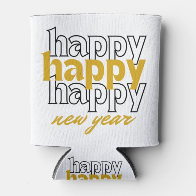Happy New Year Dosenkühler (Vorderseite)