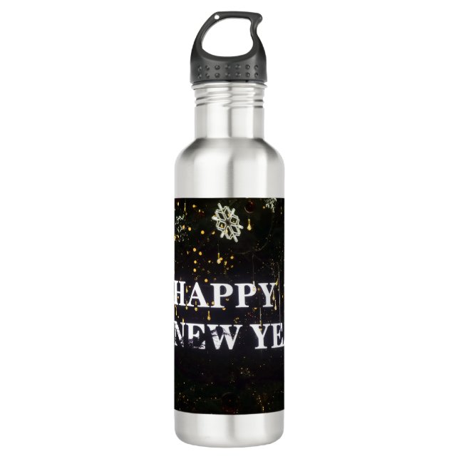 HAPPY NEW YEAR EDELSTAHLFLASCHE (Vorderseite)