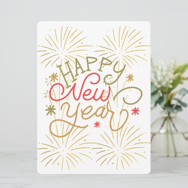 Happy new year einladung (Stehend Vorderseite)