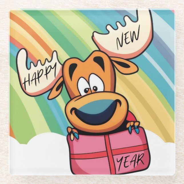 Happy New Year Else - Festivals Design der Feier Glasuntersetzer (Vorderseite)