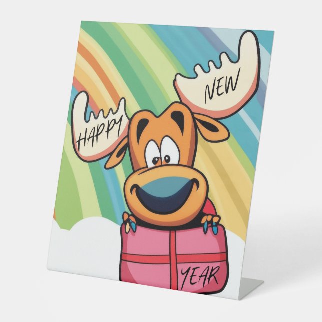 Happy New Year Else - Festivals Design der Feier Sockelschild (Vorderseite)