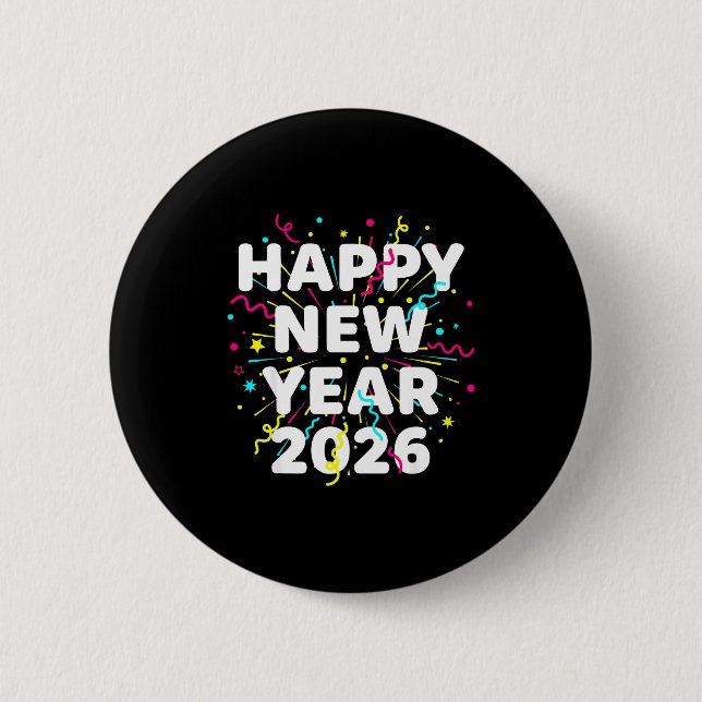 Happy New Year Eve Party 2026 Nye Family Matching  Button (Vorderseite)