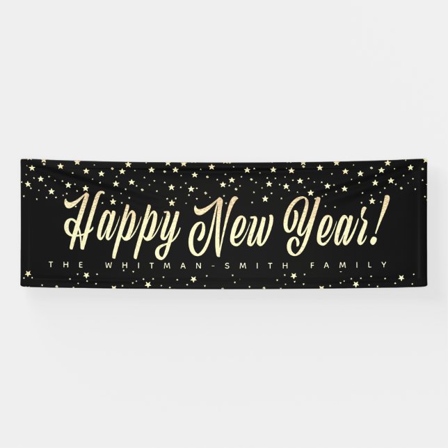 Happy New Year Family Large Banner (Horizontal)