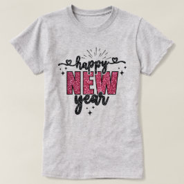 Happy New Year | Feierlicher Glitzer Neujahr T - S T-Shirt