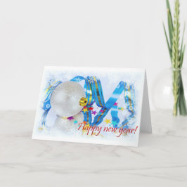 Happy New Year Feiertagskarte