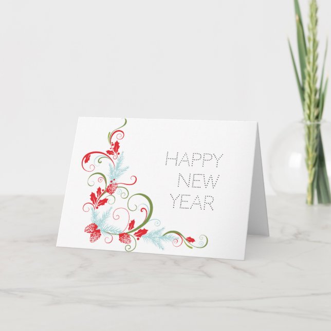 Happy New Year Feiertagskarte (Vorderseite)