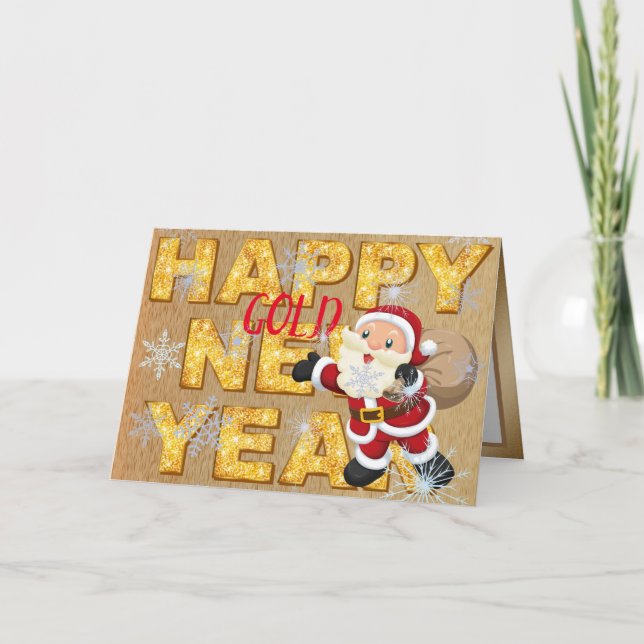 Happy New Year Feiertagskarte (Vorderseite)