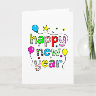 Happy New Year Feiertagskarte