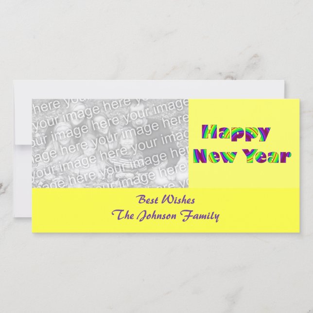 Happy New year Feiertagskarte (Vorderseite)