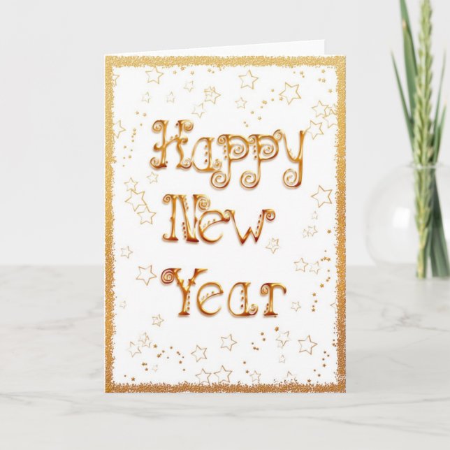 Happy New Year Feiertagskarte (Vorderseite)