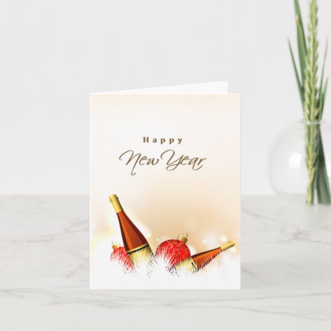 Happy New Year Feiertagskarte (Vorderseite)