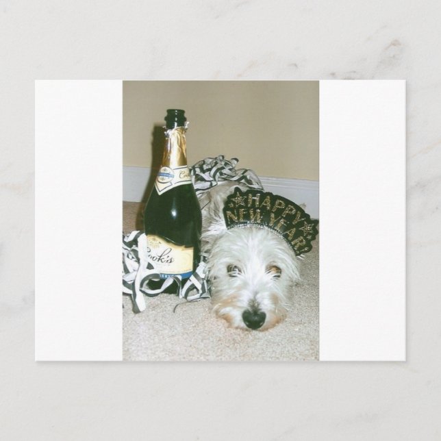 Happy New Year Feiertagspostkarte (Vorderseite)