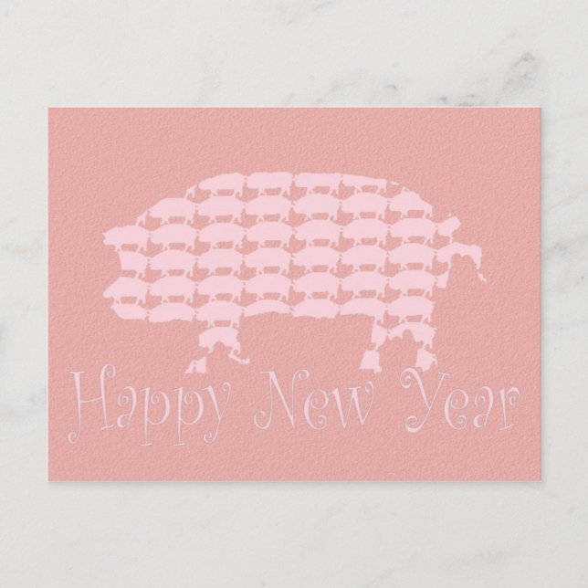 Happy New Year Feiertagspostkarte (Vorderseite)