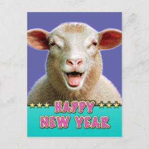 HAPPY NEW YEAR FEIERTAGSPOSTKARTE