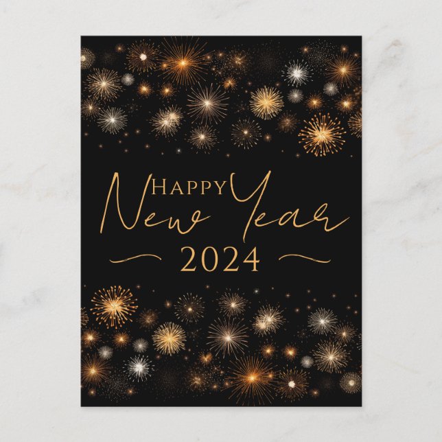 Happy New Year Feiertagspostkarte (Vorderseite)