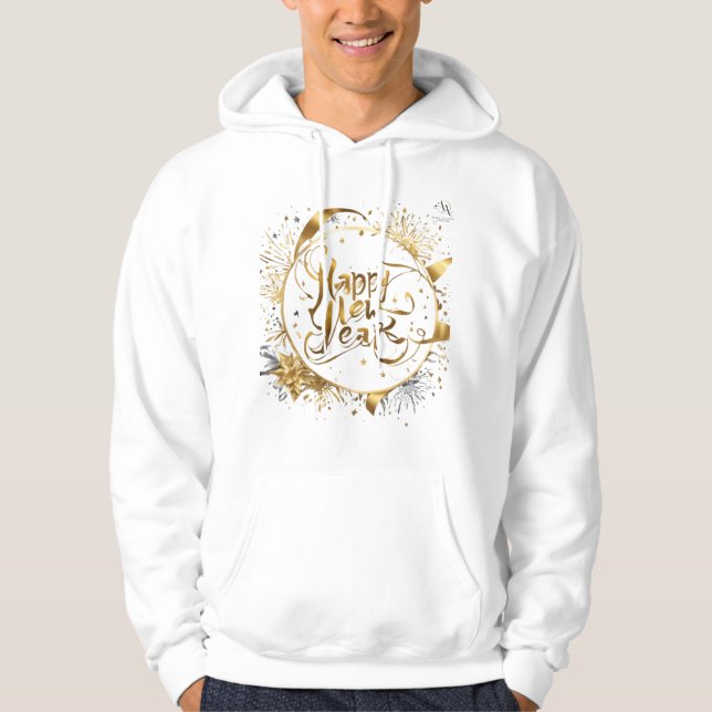 Happy New Year" Festive Hoodie (Vorderseite)