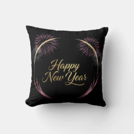 Happy New Year Fireworks Design Kissen