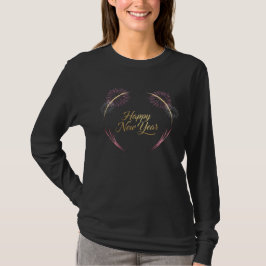 Happy New Year Fireworks Design T-Shirt