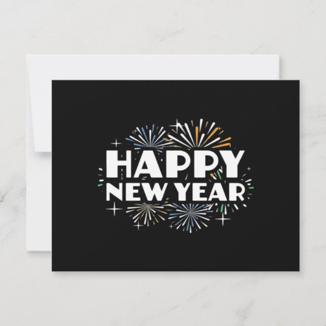 Happy New Year Fireworks Funny New Years Eve NYE E (Vorderseite)