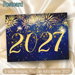 Happy New Year Fireworks Weihnachten 2 Side Design