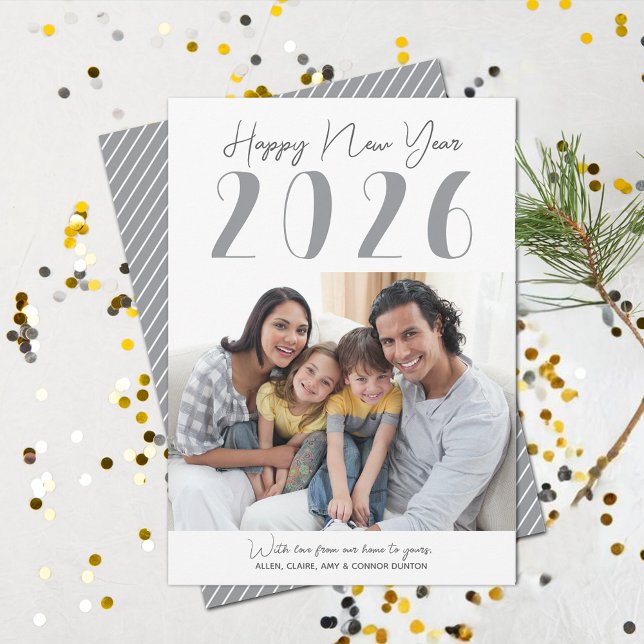 Happy New Year Foto Feiertagskarte (Happy New Year photo holiday cards - Order INSTANT DOWNLOAD )