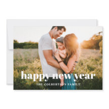 Happy New Year Foto Holiday Card