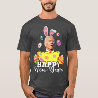 Happy New Year Funny Joe Biden Osterferien Vint T-Shirt