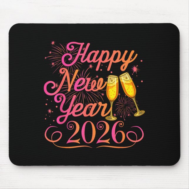 Happy New Year Funny Matching Family New Years Eve Mousepad (Vorne)